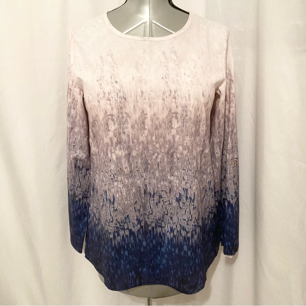 MissLook Gradient Pattern Tunic Blouse S